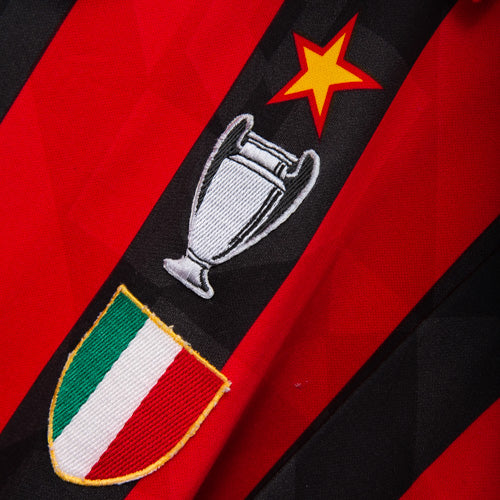 1994-1995 AC Milan Lotto Home Shirt Trophy Scudetto Patch