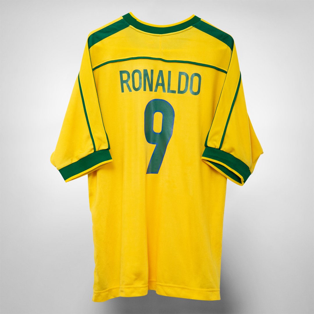 RONALDO 9 Brazil Shirt - XL - 1998/2000 - Nike World Cup 98 Home – Headers  & Volleys
