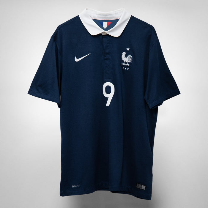 2014-2015 France Nike Home Shirt #9 Olivier Giroud
