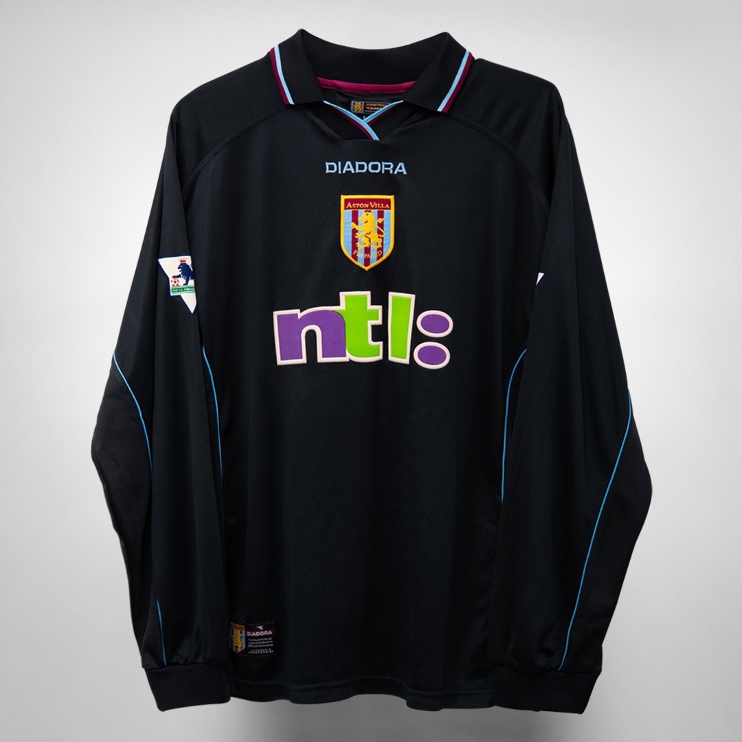 2000 2001 Aston Villa Diadora Away Shirt 14 David Ginola