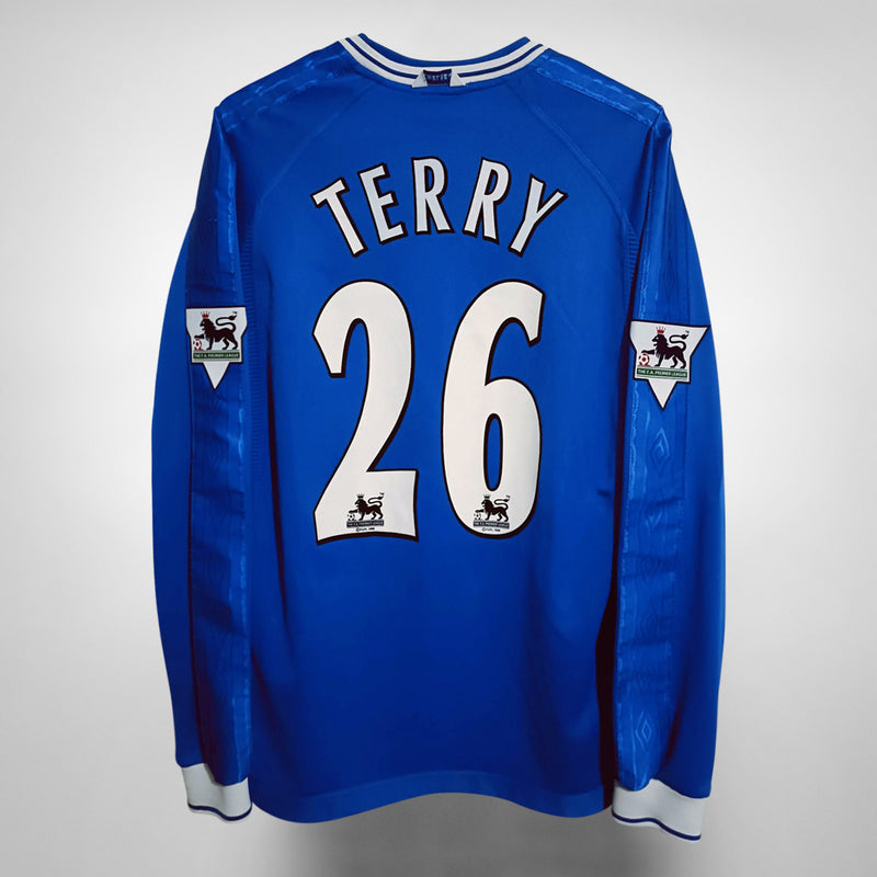1999-2000 Chelsea Umbro Long Sleeve Home Shirt #26 Terry - Marketplace