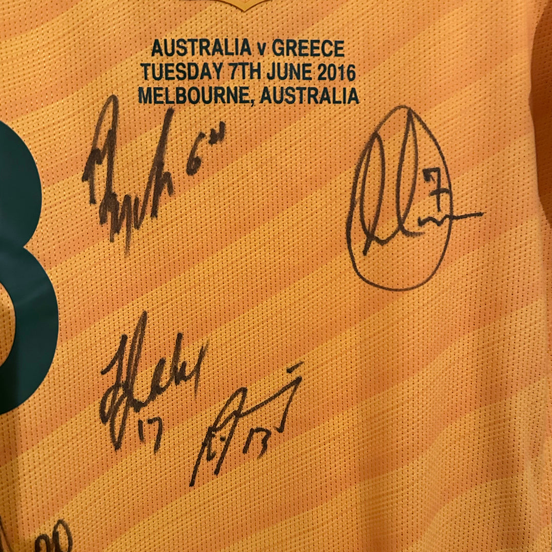 2016-2017 Australia Socceroos Nike Match Worn Signed #8 Bailey Wright Home Shirt - Marketplace