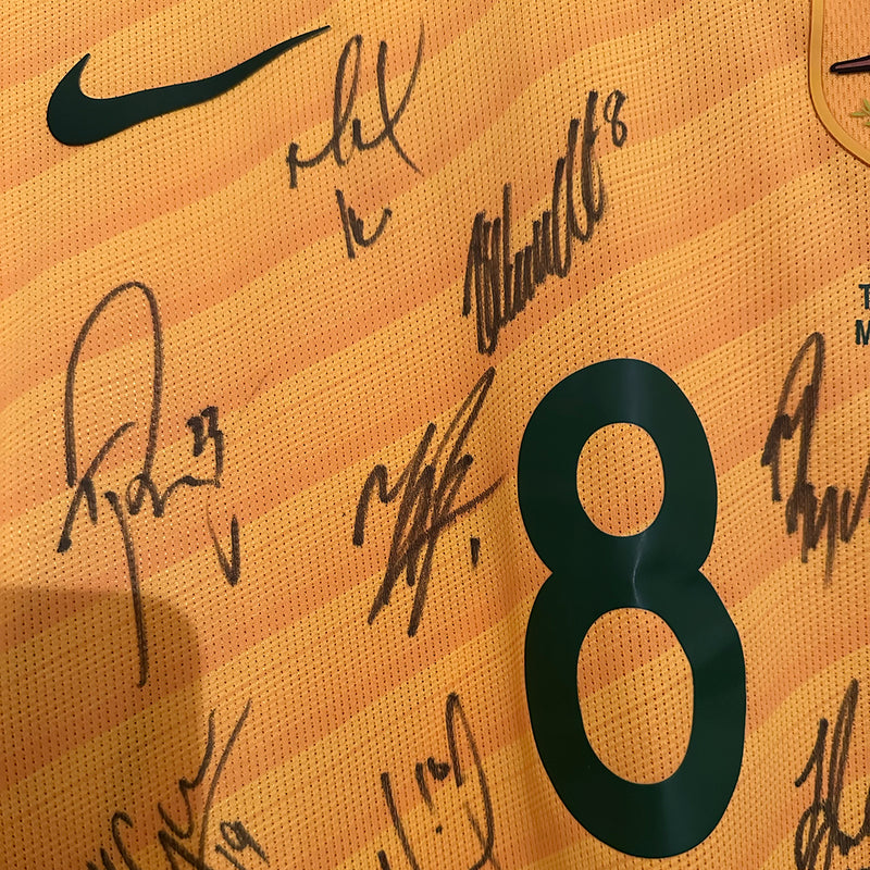 2016-2017 Australia Socceroos Nike Match Worn Signed #8 Bailey Wright Home Shirt - Marketplace