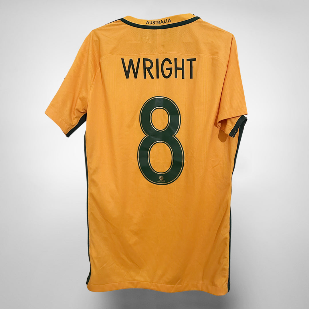 2016 2017 Australia Socceroos Nike Match Worn Signed 8 Bailey Wright PFC Vintage