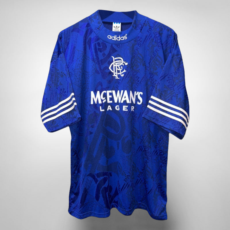 1995-1996 Glasgow Rangers Adidas Home Shirt #8 Paul Gascoigne - Marketplace