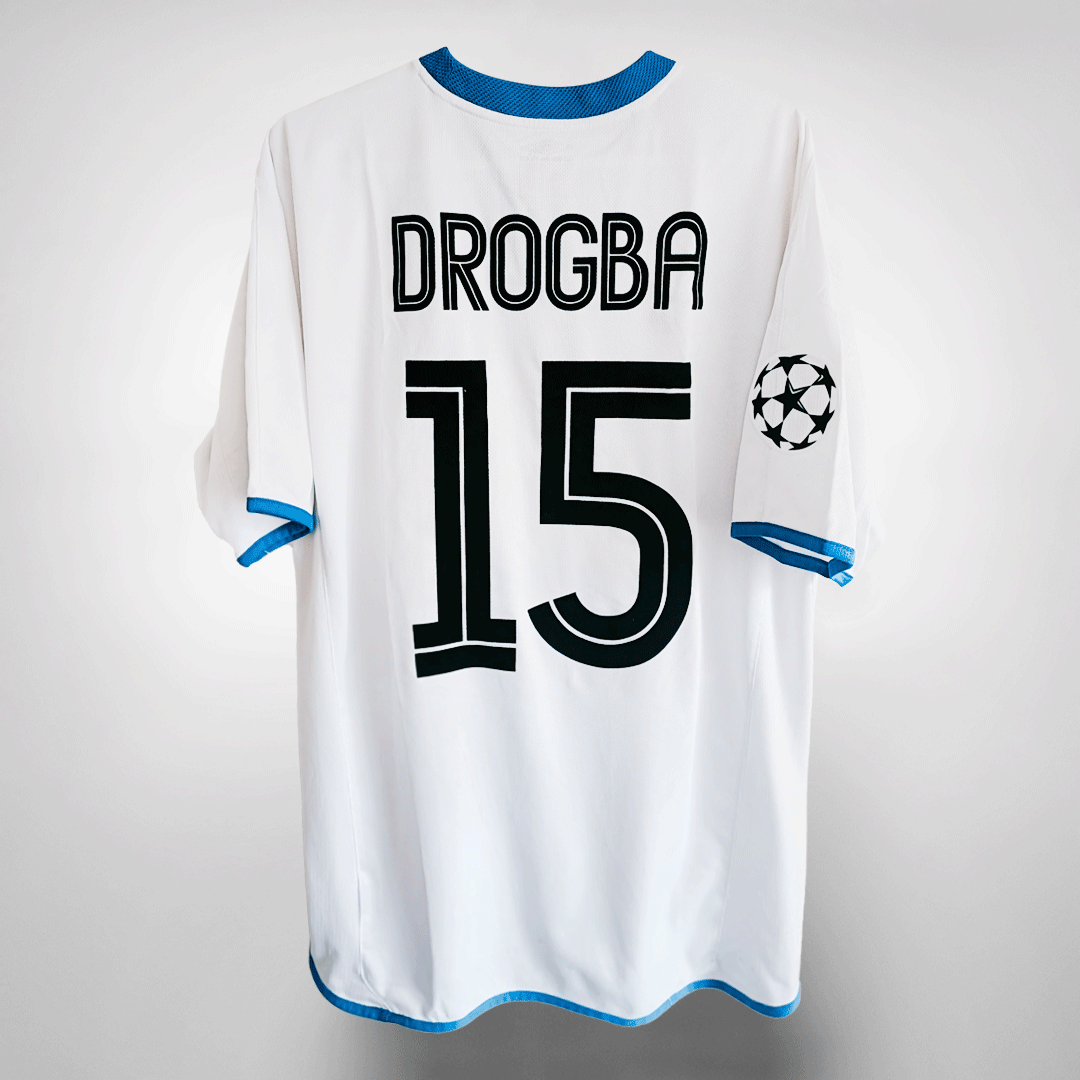 2003-2005 Chelsea Adidas Away Shirt UCL Patchj #15 Didier Drogba - Marketplace